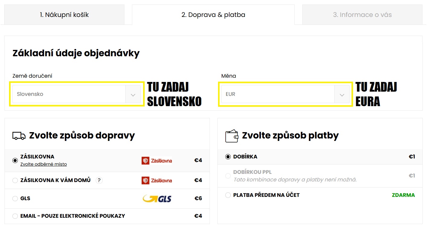 DOPRAVA A PLATBA